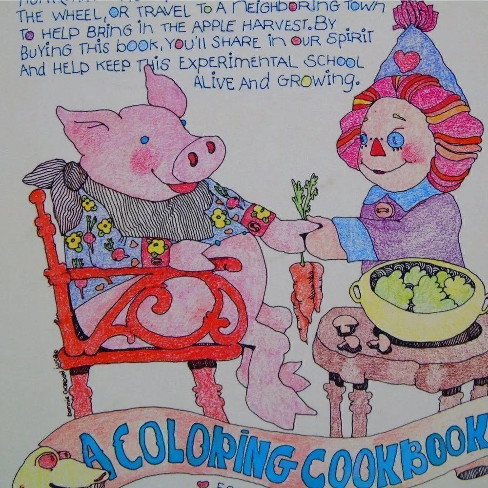 Children Cookbook Vintage 1974 A Coloring Recipe Book Aspen Colorado Kids Book